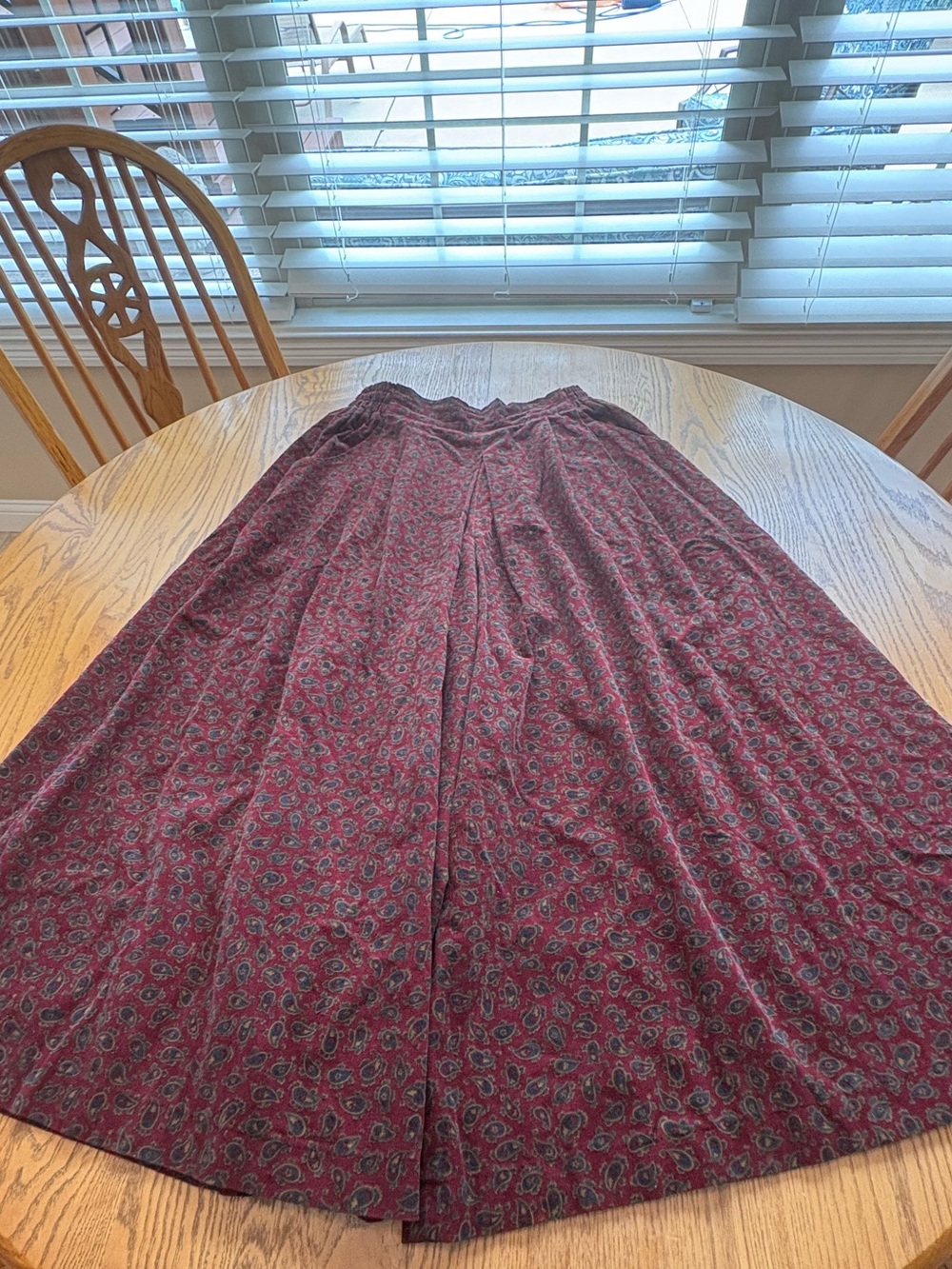 Vintage High Rise Thin Corduroy Custom Wide Leg Palazzo Gaucho Pants S/M 80’s